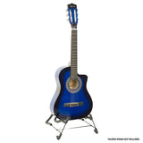 Karrera Blue Cutaway Acoustic Guitar for Kids - Perfect for Learning and Performance - Front View
