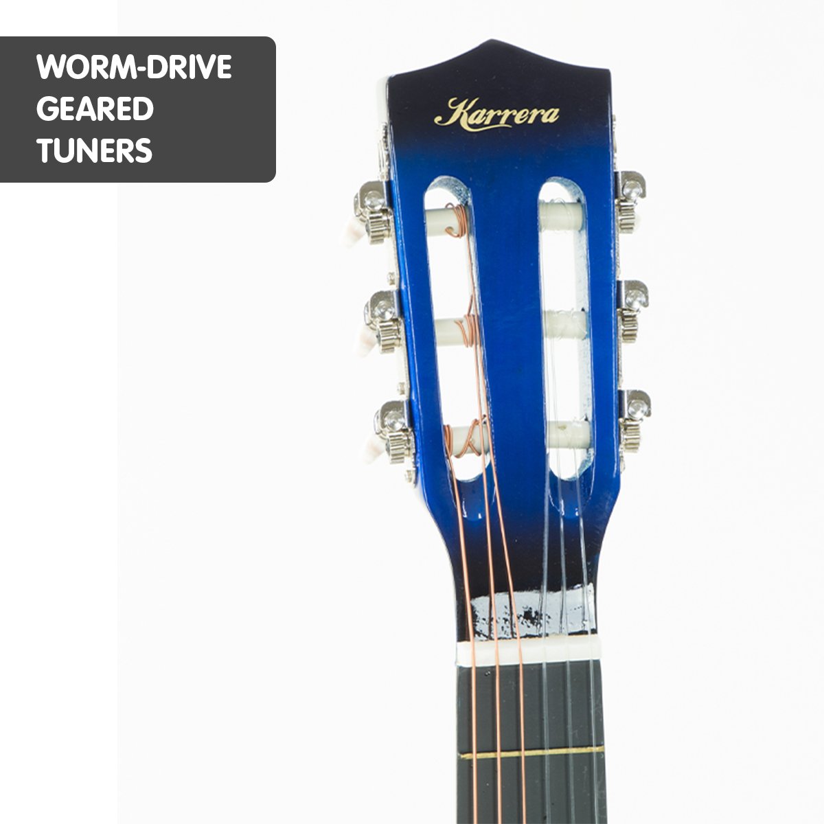 Karrera Blue Cutaway Acoustic Guitar for Kids - Perfect for Learning and Performance