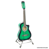 Karrera Green Cutaway Acoustic Guitar for Kids - Perfect for Learning and Performance