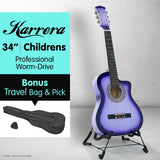 Karrera Children's Cutaway Acoustic Guitar for Kids - Purple
