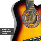 Karrera Kids Sunburst Acoustic Guitar - Premium Learning Instrument