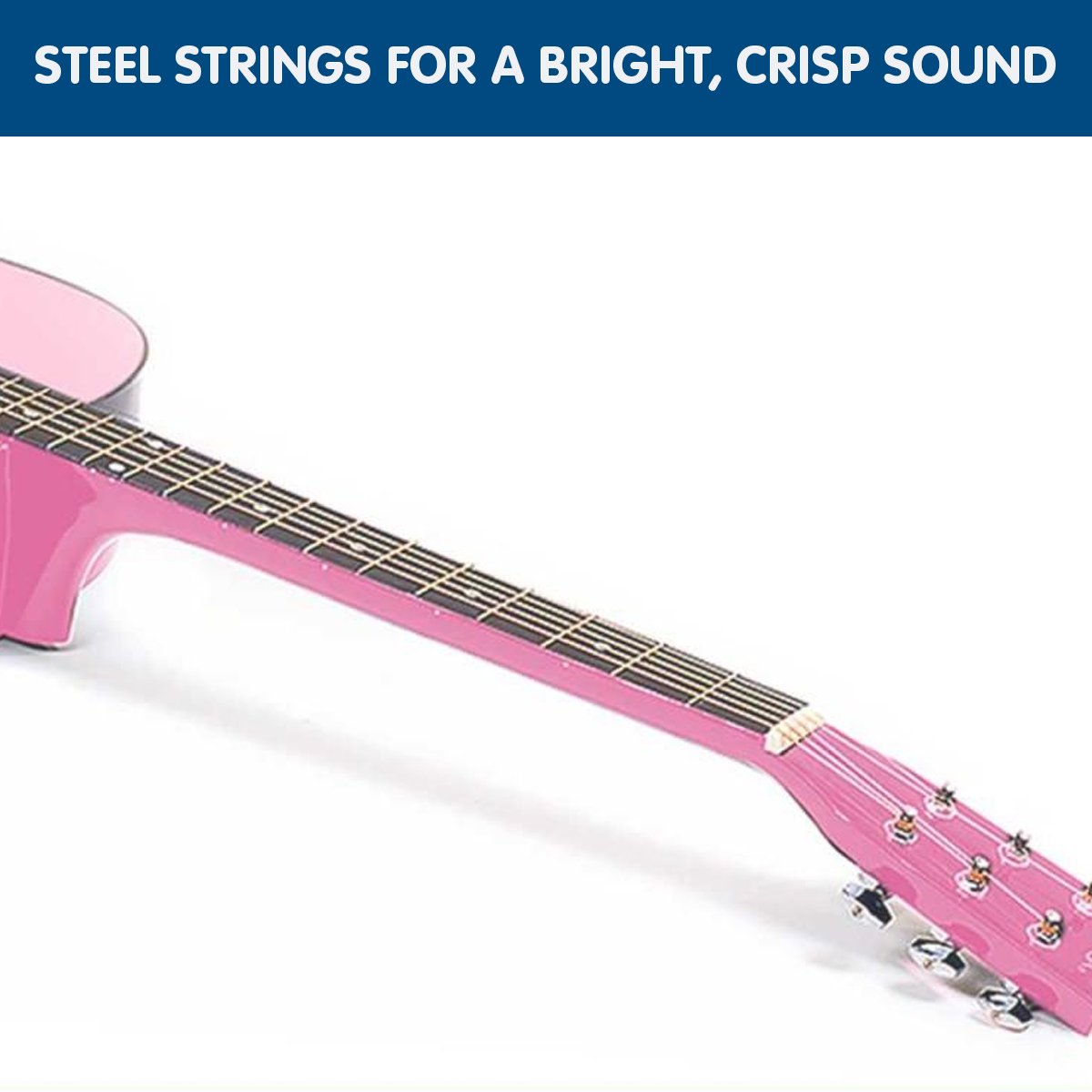 Karrera 38-Inch Cutaway Pink Acoustic Guitar Set with Bag