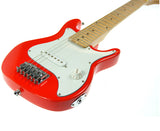 Karrera Kids Electric Guitar - Red 1/2 Size for Young Musicians - Front View