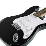 Karrera 39-Inch Black Electric Guitar with Whammy Bar and Adjustable Features