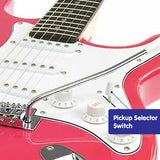 Karrera 39-Inch Electric Guitar - Vibrant Pink Edition - 45-Degree Angle