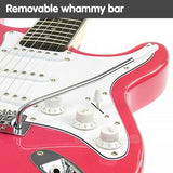 Karrera 39-Inch Electric Guitar - Vibrant Pink Edition - Rear View