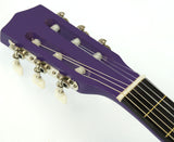 Karrera 34-Inch Purple Acoustic Guitar for Kids - Real Wooden Instrument - Side View