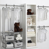 Delta Children 24-Piece Baby Room Organization Set - Cool Grey