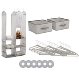 Delta Children 24-Piece Baby Room Organization Set - Cool Grey - Front View
