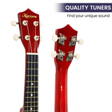 Karrera 21-Inch Natural Wood Ukulele - Top-Down View