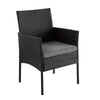4 Seater Wicker Outdoor Lounge Set – Black