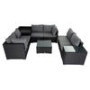 Modular Outdoor Lounge Set – 9pcs Sofa, Armchairs and Coffee Table