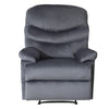 Wide Manual Single Recliner Sofa – Velvet Grey