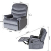 Wide Manual Single Recliner Sofa – Velvet Grey