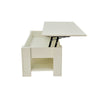 Lift Up Coffee Table with Storage – White