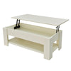 Lift Up Coffee Table with Storage – White