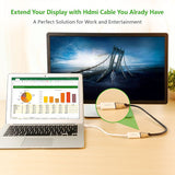 UGREEN 18CM Mini DisplayPort to HDMI Female Converter Cable (Model 10460) - 45-Degree Angle