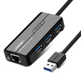 UGREEN 3-Port USB 3.0 Hub with Gigabit Ethernet Adapter (20265)