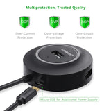 UGREEN 4-Port USB 2.0 Hub with 80CM Extension Cable - 45-Degree Angle