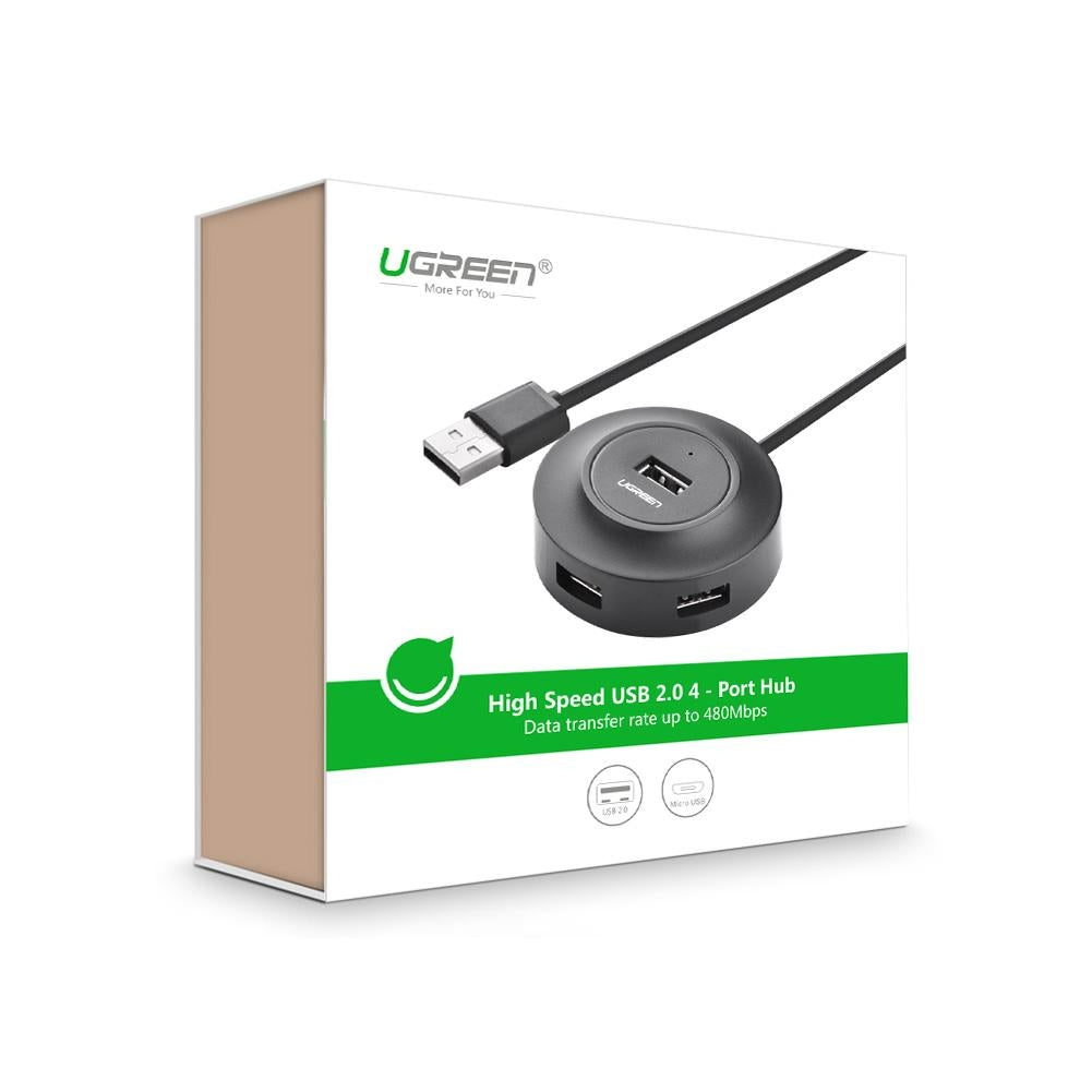 UGREEN 4-Port USB 2.0 Hub with 80CM Extension Cable
