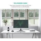 UGREEN 4-Port USB 3.0 Hub - 50CM Black (Model 20290) - 45-Degree Angle