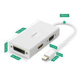 UGREEN 3-in-1 Mini DisplayPort to HDMI/VGA/DVI Adapter - 13.3cm (20417) - Side View