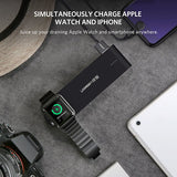 UGREEN 2200mAh Portable Power Bank with Magnetic Charger for Apple Watch and iPhone (Black) - Side View