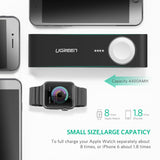 UGREEN 4400mAh Wireless Power Bank for Apple Watch and iPhone - Black - Front View