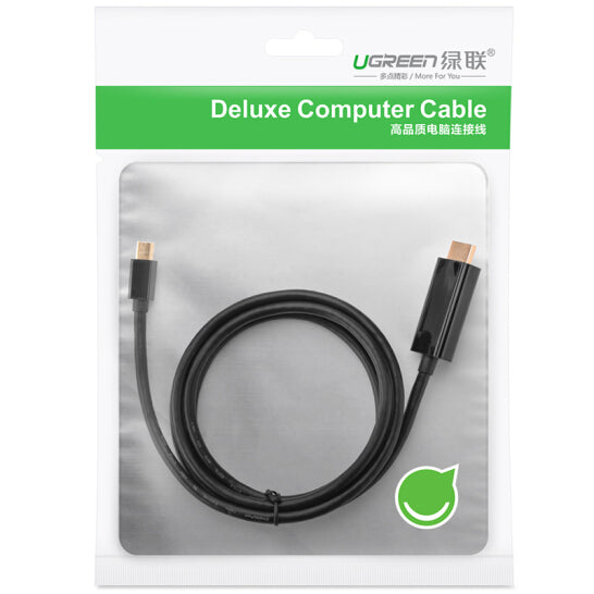 UGREEN 1.5M Mini DisplayPort to HDMI Cable - 4K Support (Black)