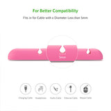 UGREEN Pink Silicone Cable Organizer Clips (2-Pack) - Side View
