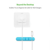 UGREEN Silicone Cable Organizer Clips (Set of 2) - Blue (30484) - Front View