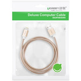 UGREEN 30589 Gold 2M iPhone 8-pin to USB 2.0 Sync & Charge Cable