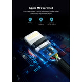 UGREEN 30589 Gold 2M iPhone 8-pin to USB 2.0 Sync & Charge Cable
