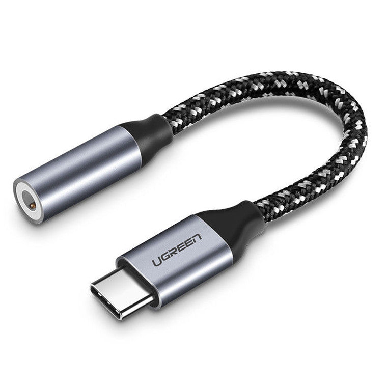 UGreen Type C to 3.5mm Female Adapter Cable - 10CM (Not Compatible with Samsung Smartphones)