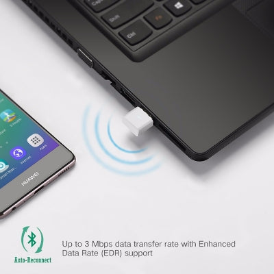 UGREEN Bluetooth 4.0 USB Adapter - Wireless Connectivity for PCs (White)