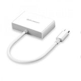 UGREEN Type-C to HDMI and VGA Dual Display Adapter - White - Front View