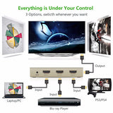 UGREEN Zinc Alloy 3-Port HDMI Switch (40278) - Top-Down View