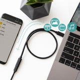 UGREEN 40574 0.5M USB C Extension Cable for Fast Charging and 4K Video Transfer - Side View