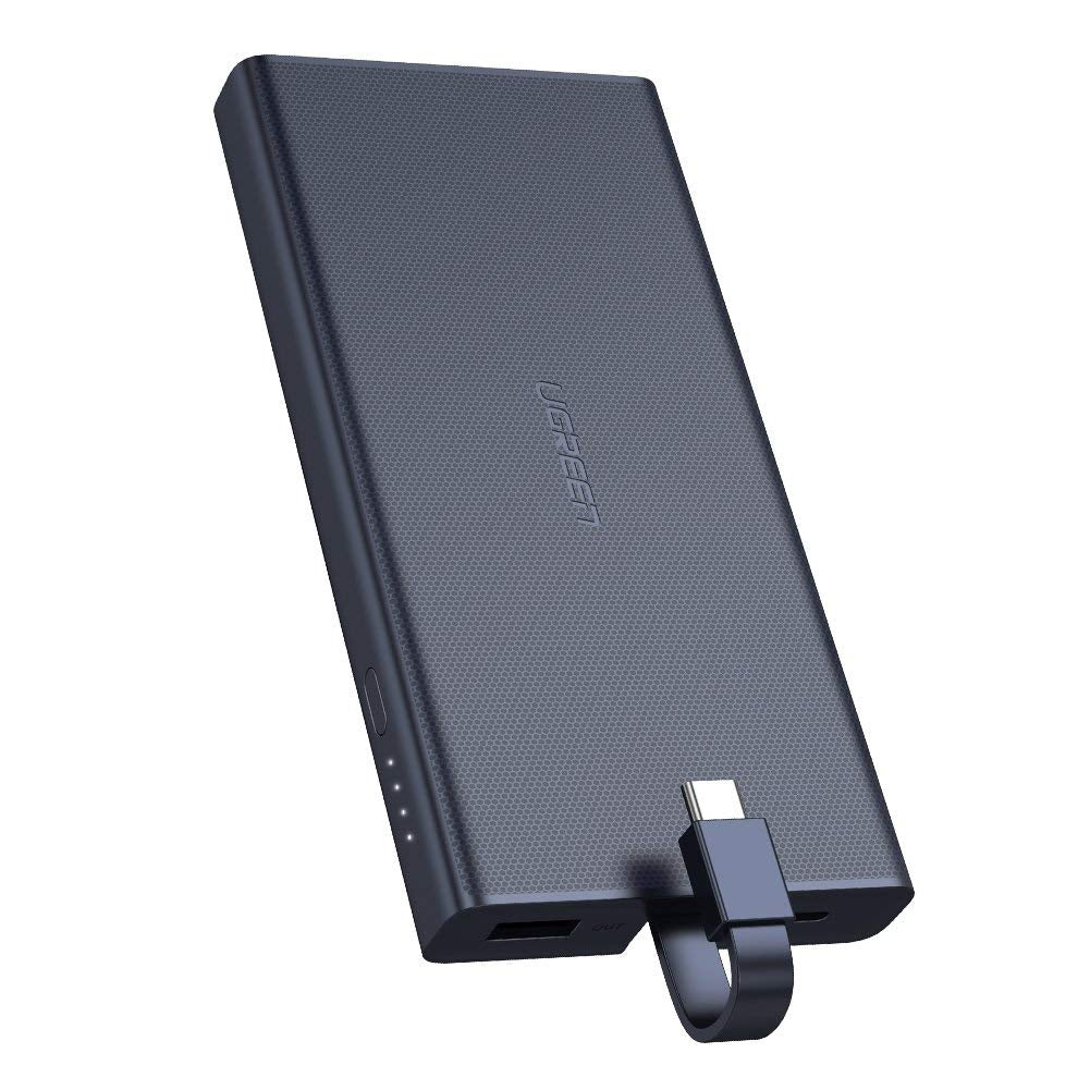 UGreen 10000mAh Portable Power Bank with USB-C Cable - Blue 40972