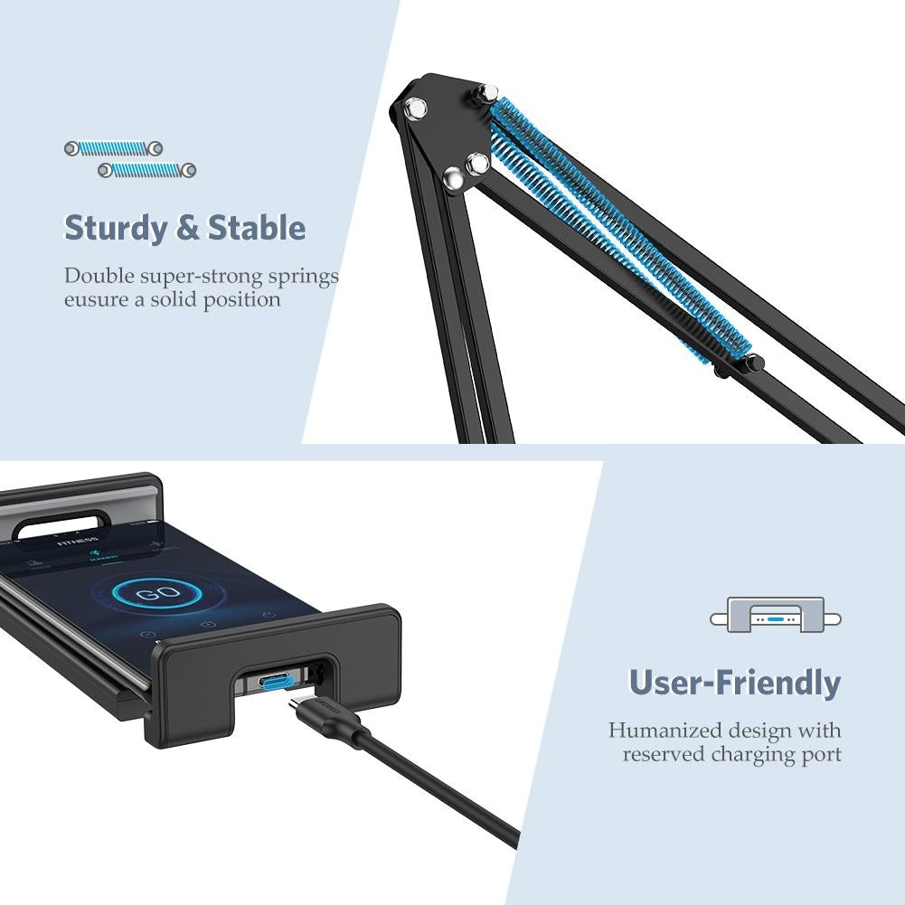 UGREEN 50394 Adjustable Lazy Holder with Extendable Arm in Black