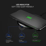 UGREEN 10W Qi Wireless Charging Pad - Black - Front View