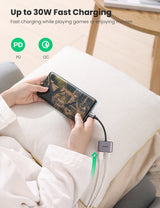 UGREEN 60164 Dual Function USB C to 3.5mm Headphone and Charging Adapter - Top-Down View