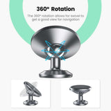 UGREEN 60316 Magnetic Dashboard Phone Mount with Alloy Design - Top-Down View