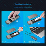 UGREEN External M.2 SSD Enclosure for SATA NGFF - 6Gbps Transfer Speed - Front View