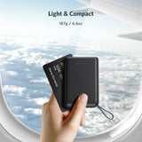 UGREEN 10000mAh Ultra-Compact Dual Device Power Bank with Fast Charging - Top-Down View
