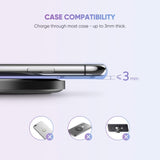 UGREEN 60470 Qi Wireless Charging Pad - Fast Charge for iPhone and Samsung - 45-Degree Angle