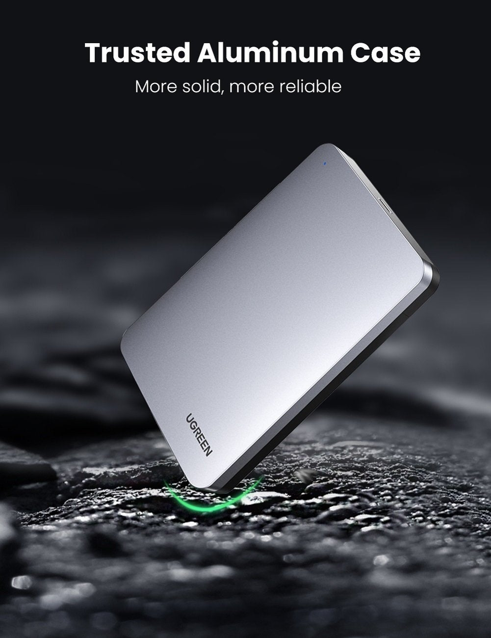 UGREEN 70498 USB-C 2.5" SATA Hard Drive Case with UASP Support