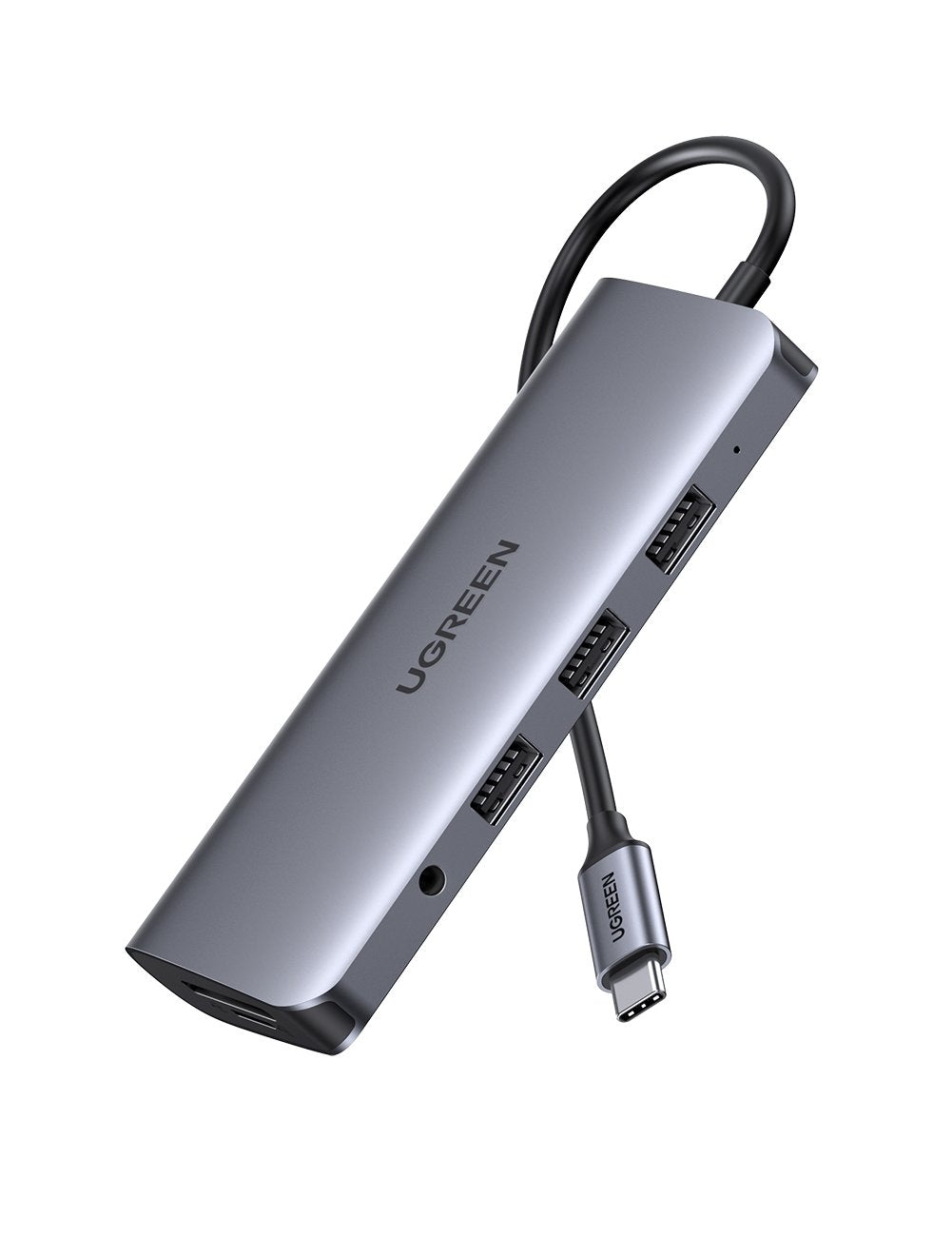 UGREEN 10-in-1 USB-C Hub with HDMI, VGA, Ethernet, and Multiple USB Ports - Gray
