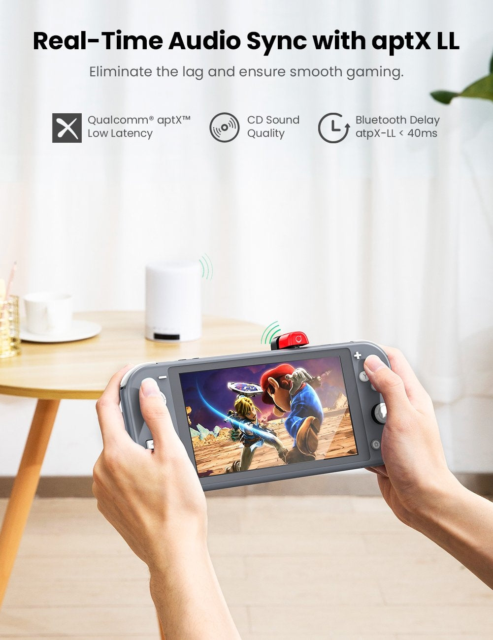 UGREEN Bluetooth 5.0 Wireless Transmitter for Nintendo Switch