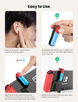 UGREEN Bluetooth 5.0 Wireless Transmitter for Nintendo Switch - Low Angle